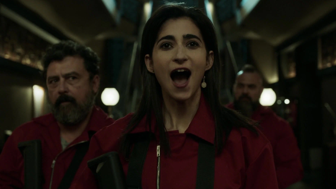 Кадр из сериала «Бумажный дом» (La casa de papel)