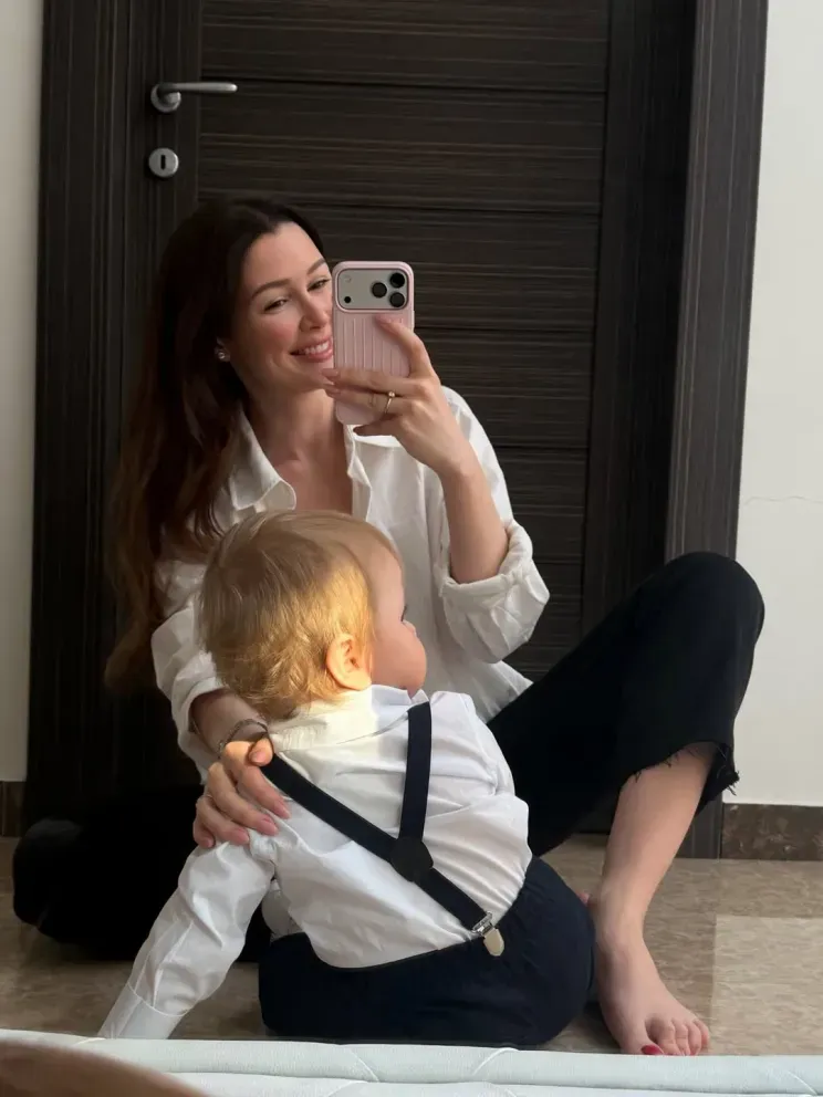 Анна Заворотнюк с сыном