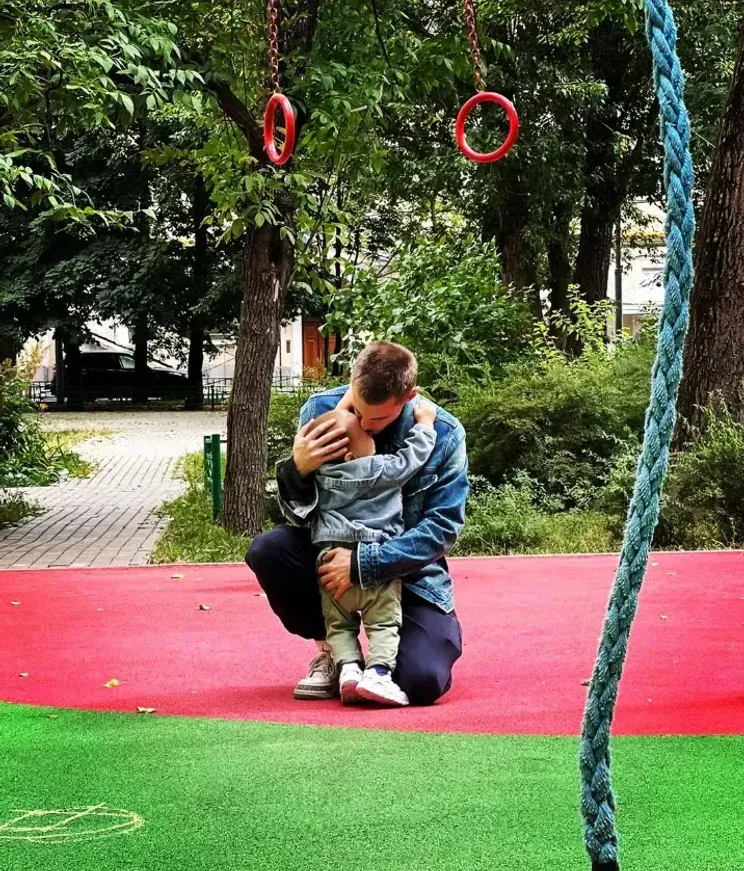 Иван Янковский с сыном