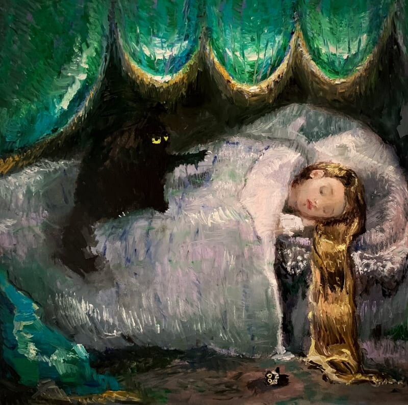 15 работ художницы, которая вписала черного кота в мировую классику